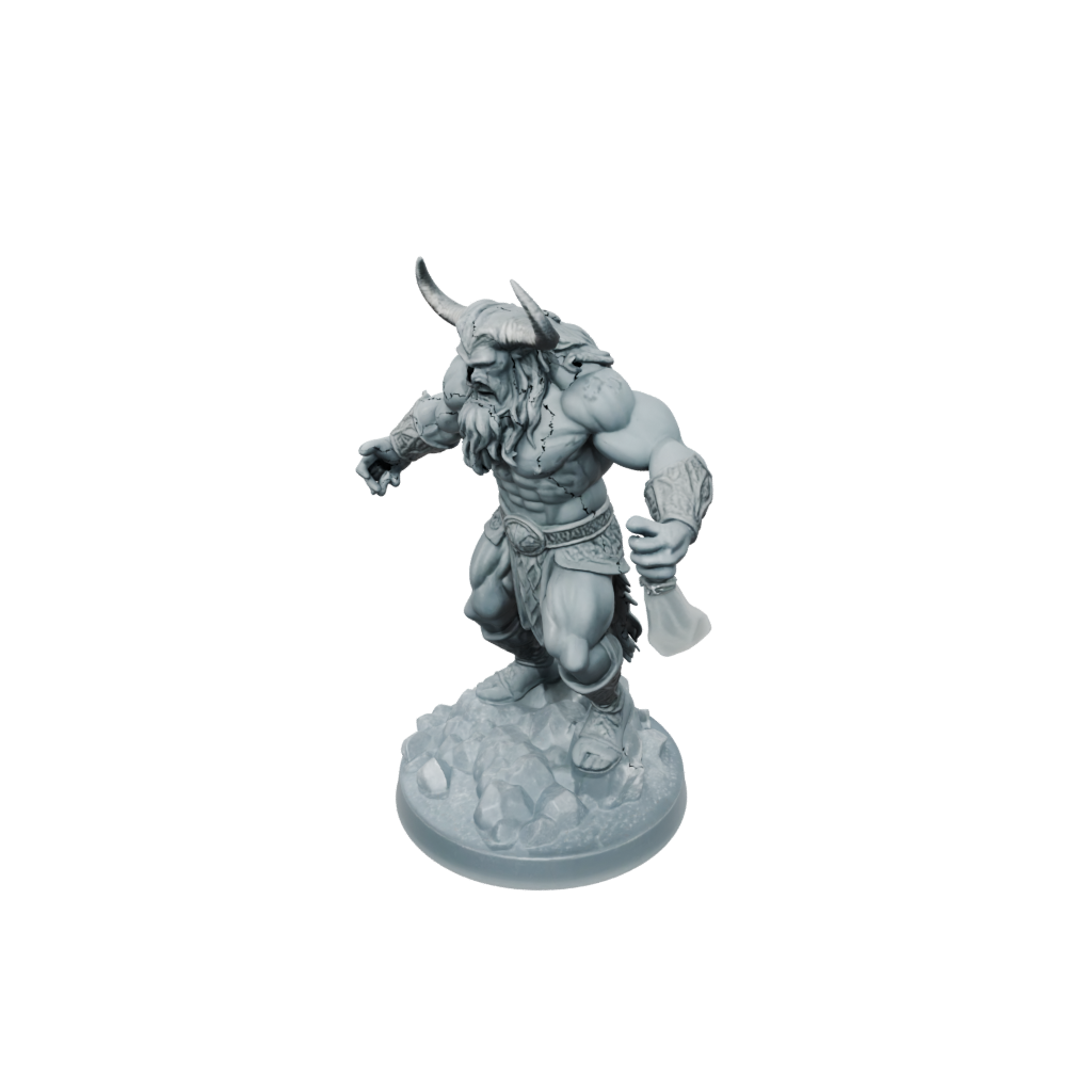 Crystal Frost Giant Jarl — tabletop minis 3D print model, STL