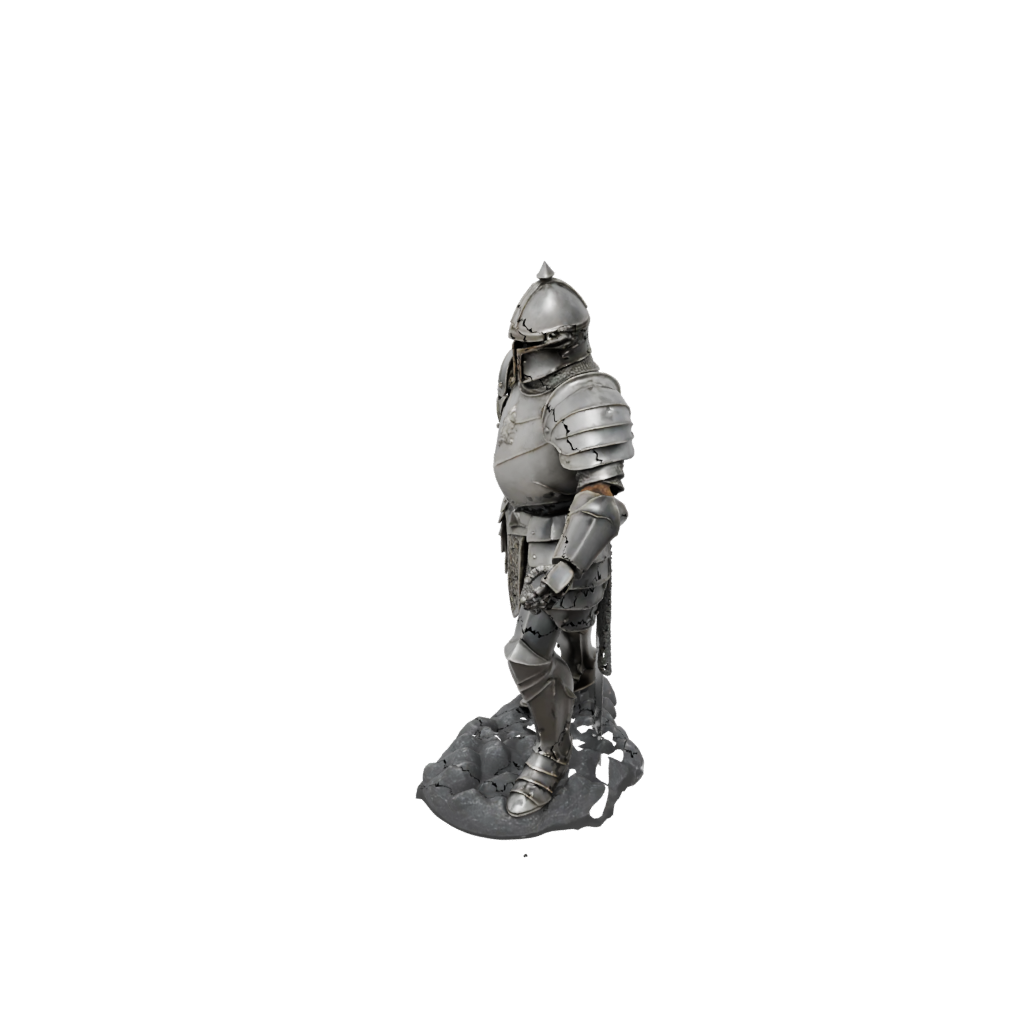 Crystal Knight In Full Plate Armor — tabletop minis 3D print model, STL