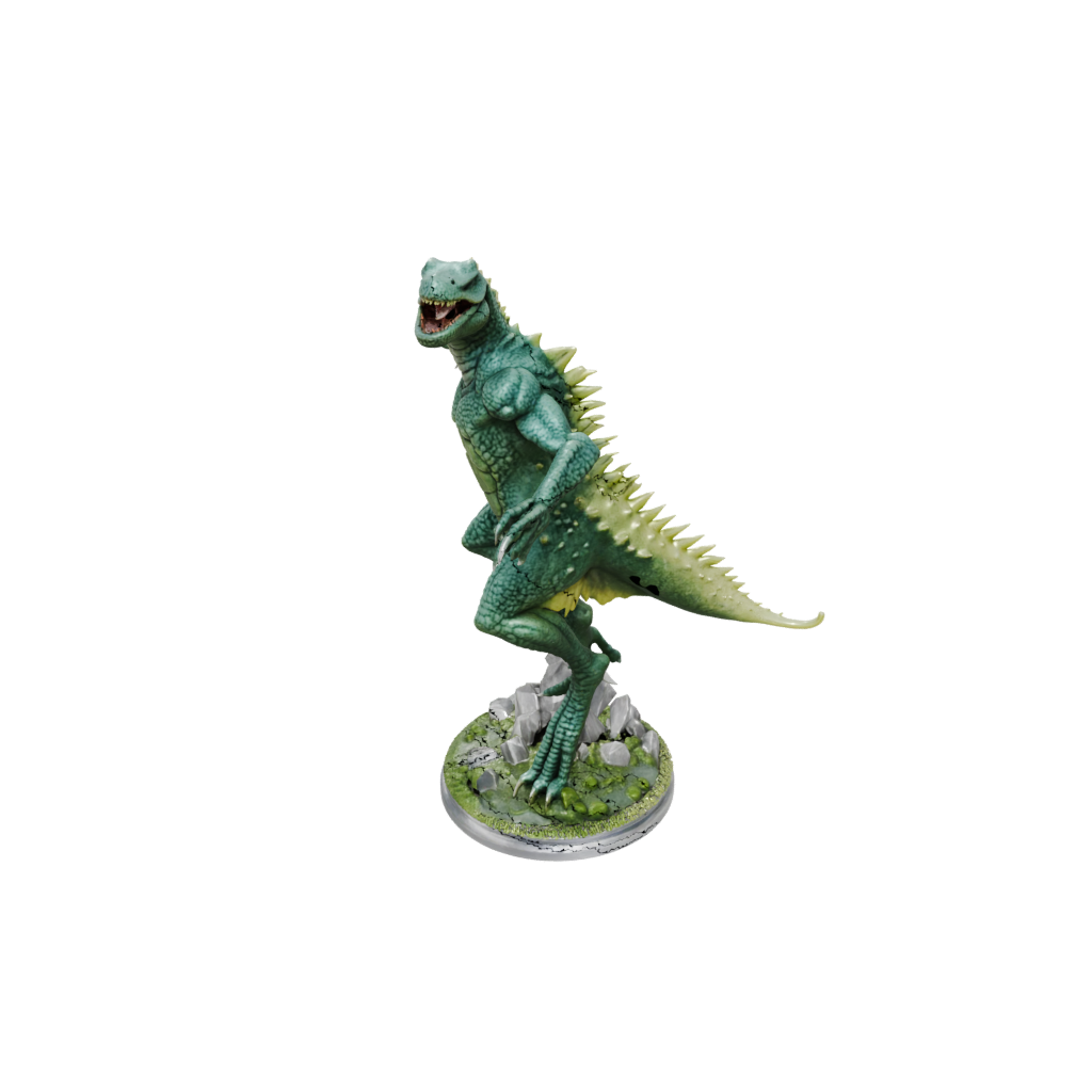 Crystal Lizardfolk Hunter — tabletop minis 3D print model, STL