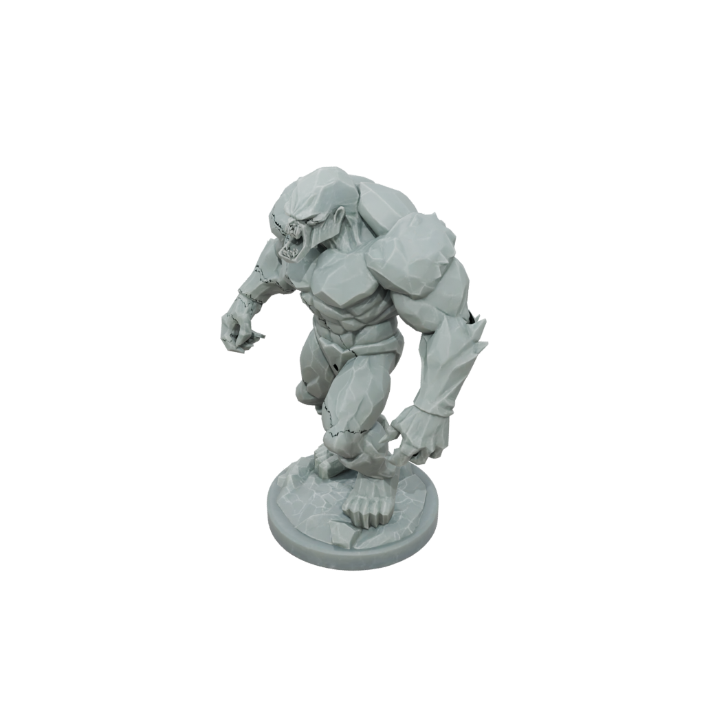 Crystal Stone Golem — tabletop minis 3D print model, STL