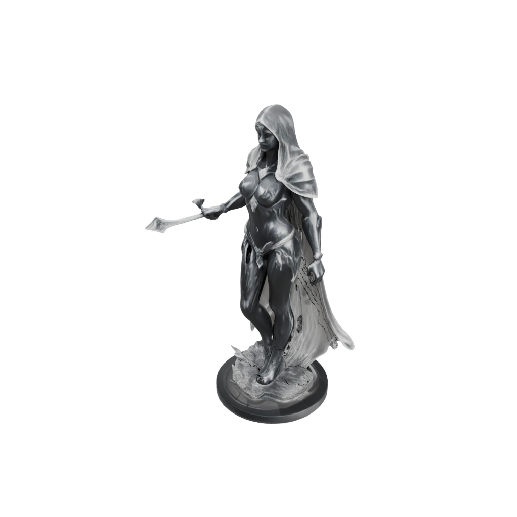 Crystal Dark Sorceress — tabletop minis 3D print model, STL
