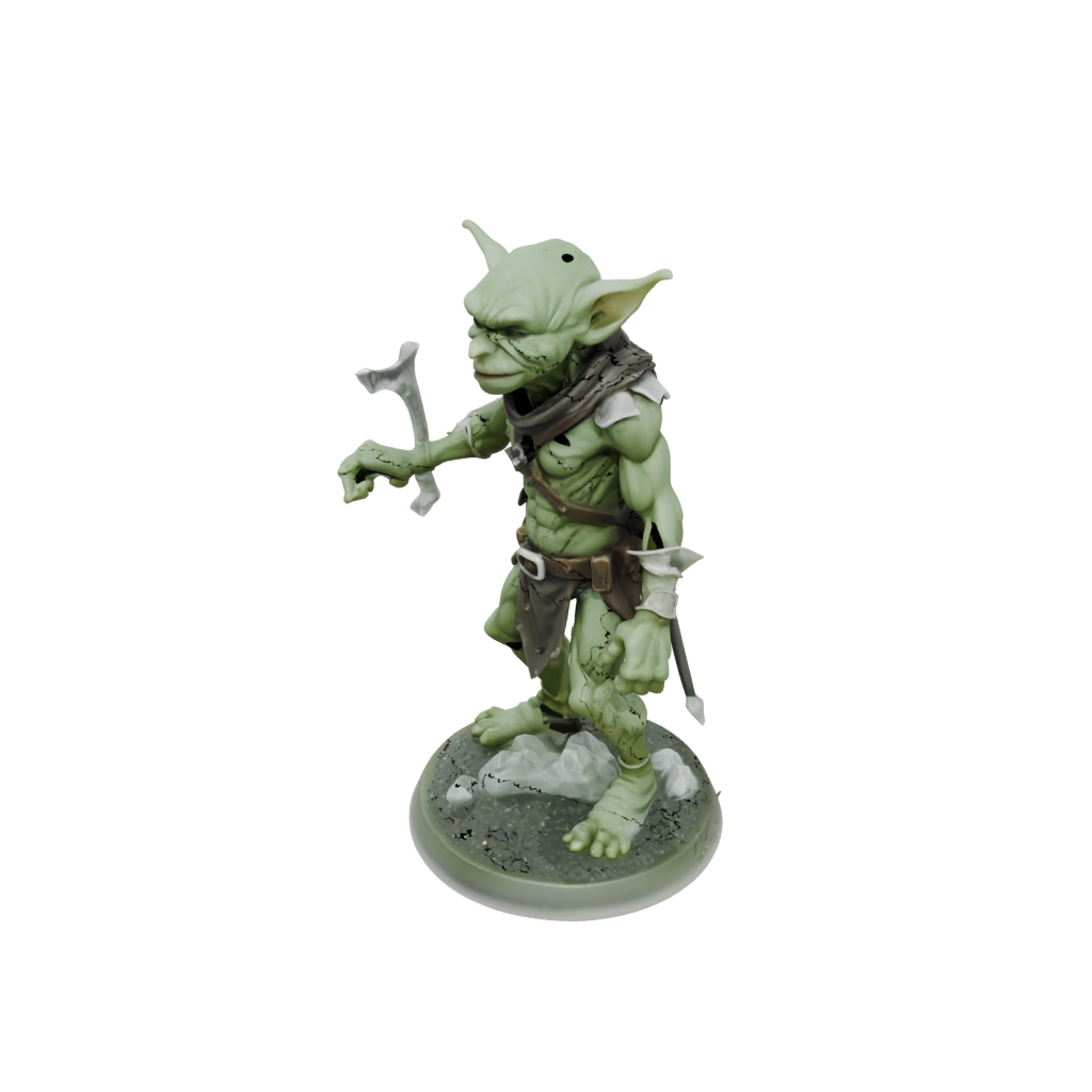 Crystal Goblin Scout — tabletop minis 3D print model, STL