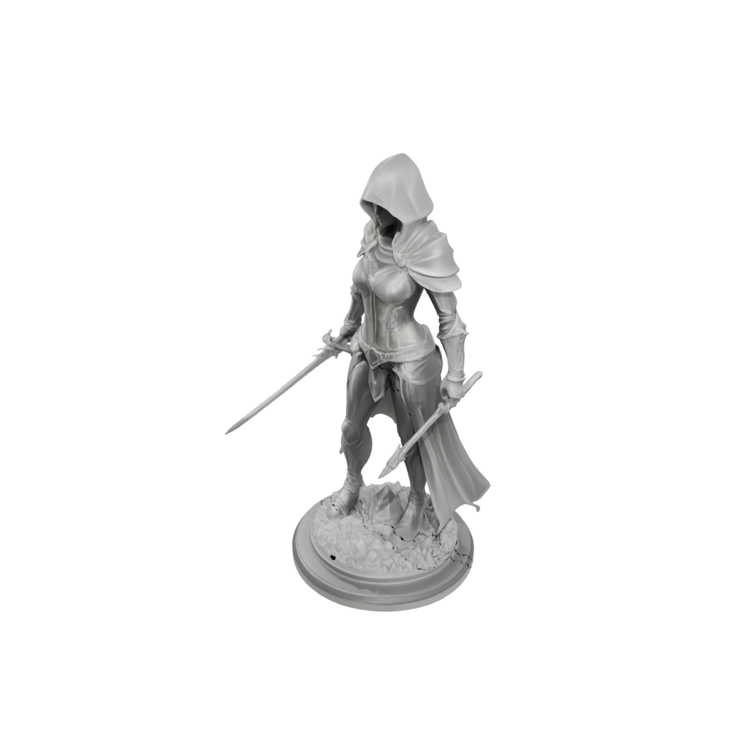 Crystal Hooded Rogue With Daggers
