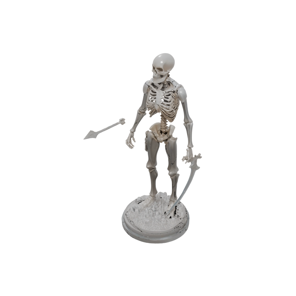 Crystal Skeleton Warrior — tabletop minis 3D print model, STL