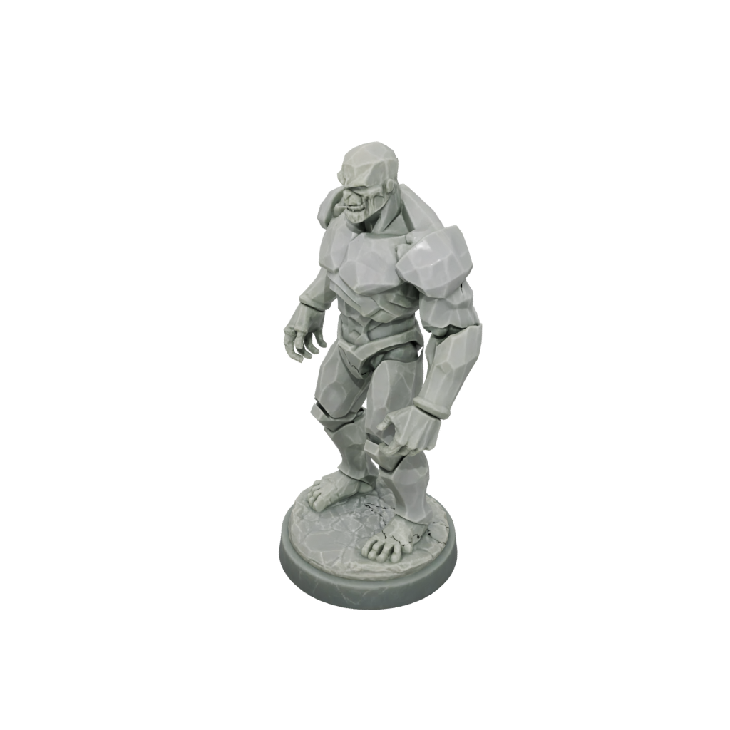 Crystal Stone Golem — tabletop minis 3D print model, STL