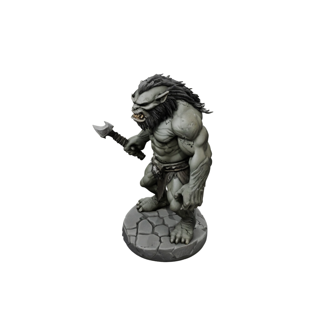 Cave Troll — tabletop minis 3D print model, STL