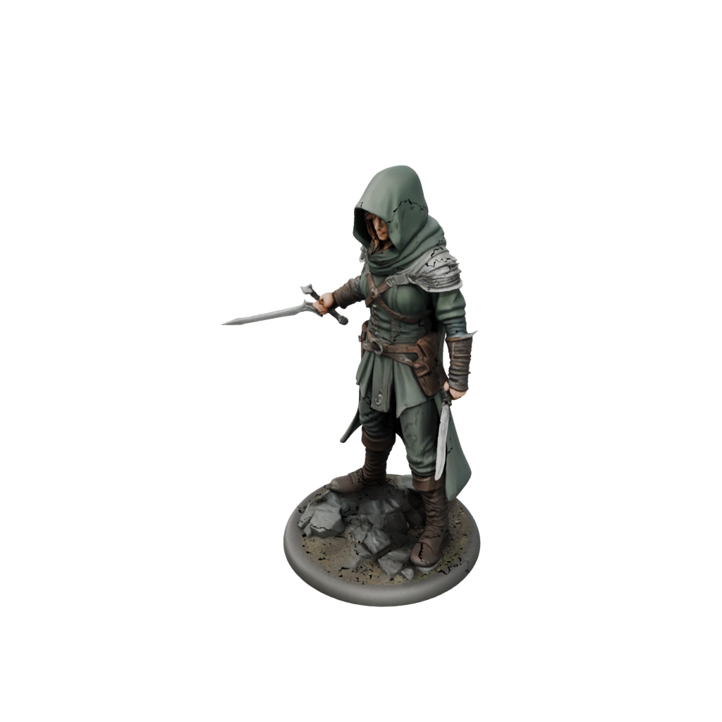 Hooded Rogue With Daggers