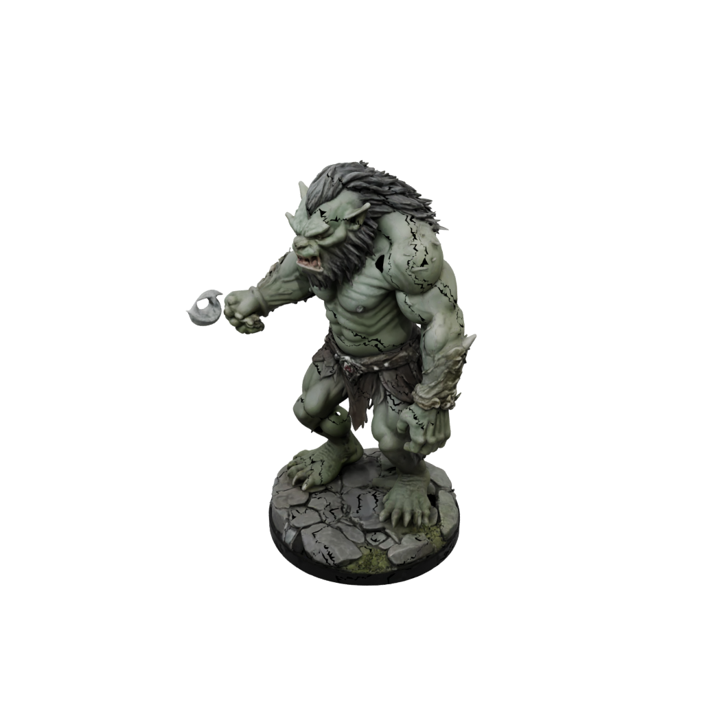 Cave Troll — tabletop minis 3D print model, STL