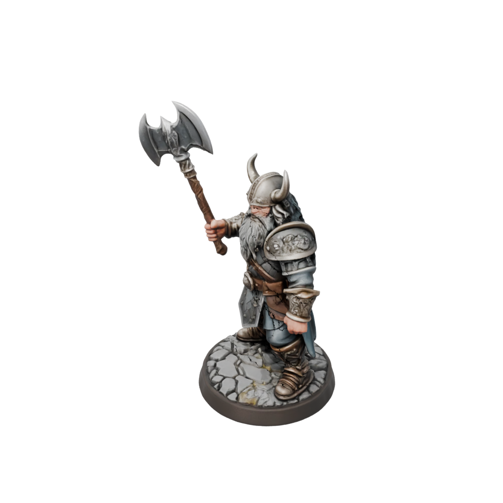 Dwarf Warrior With Battleaxe