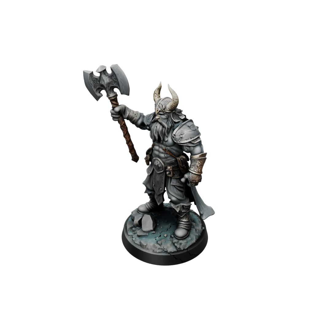 Galaxy Dwarf Warrior With Battleaxe