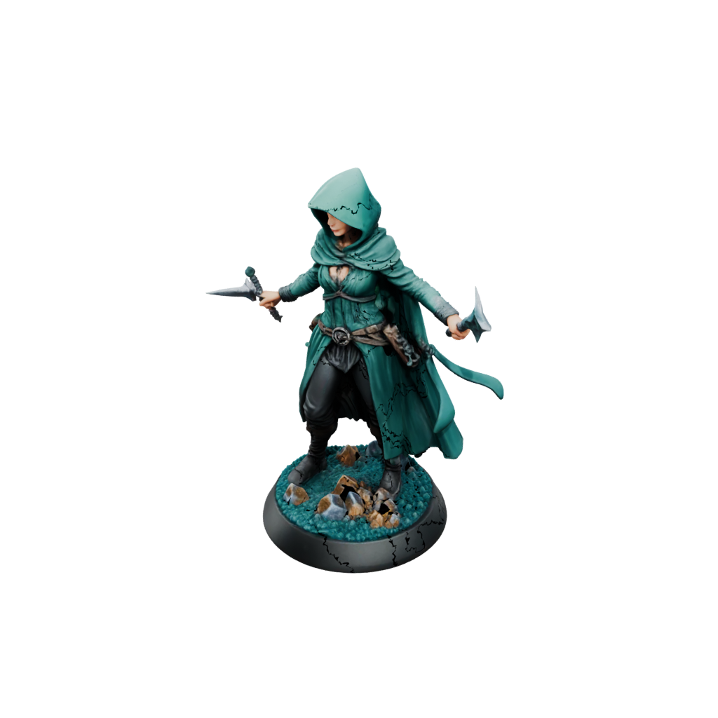 Galaxy Hooded Rogue With Daggers