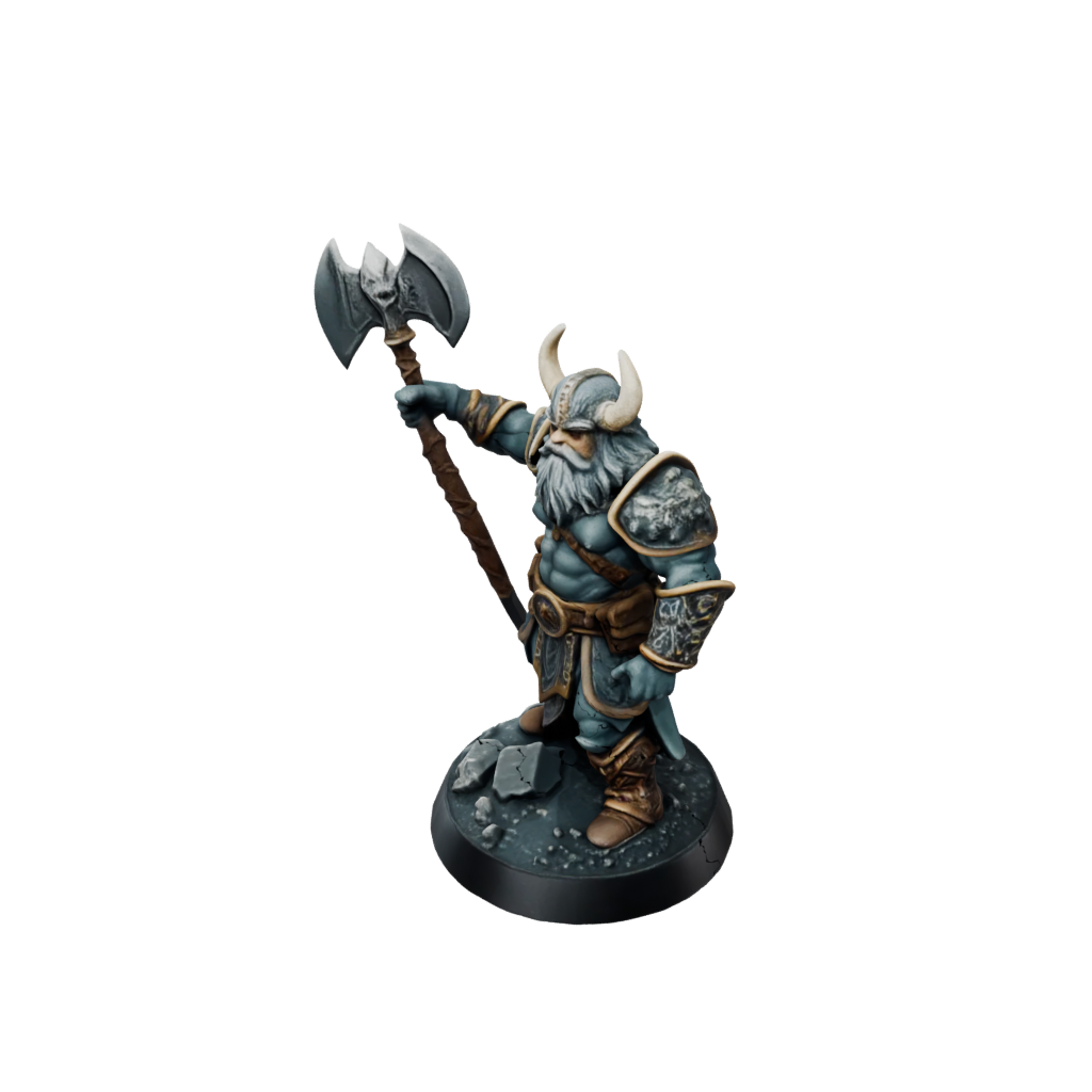 Galaxy Dwarf Warrior With Battleaxe