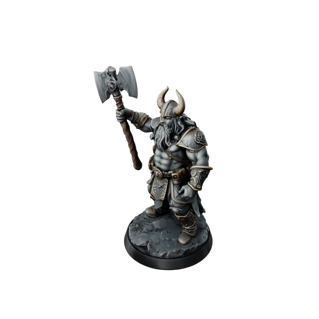 Galaxy Dwarf Warrior With Battleaxe