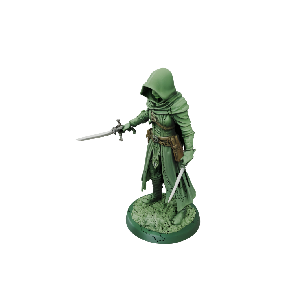 Glow Hooded Rogue With Daggers