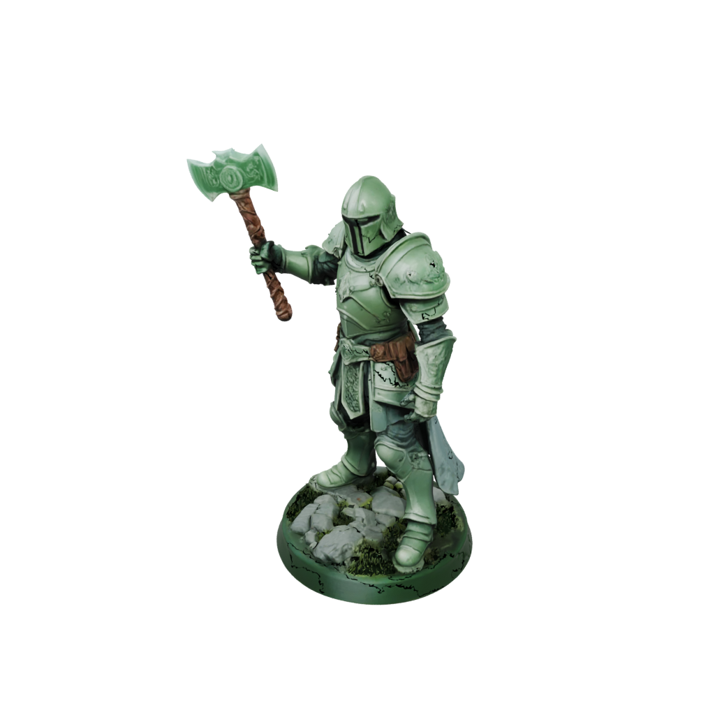 Glow Armored Paladin With War Maul