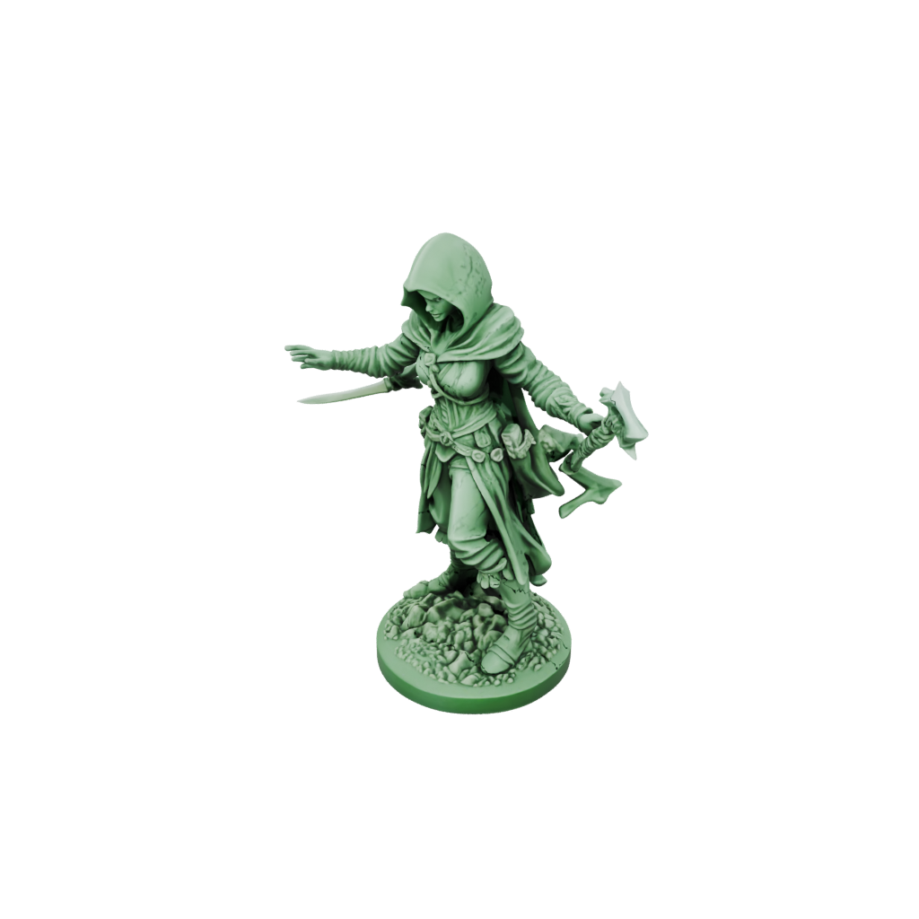 Glow Hooded Rogue With Daggers