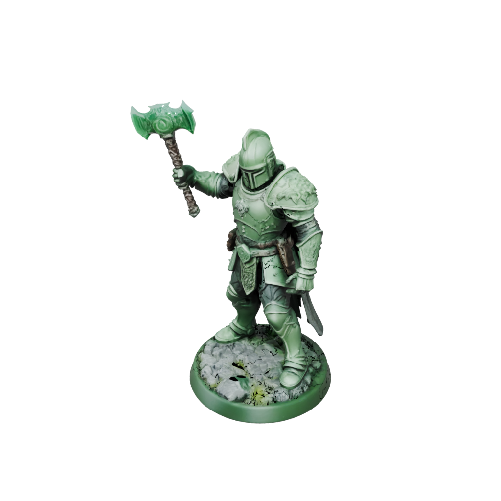 Glow Armored Paladin With War Maul
