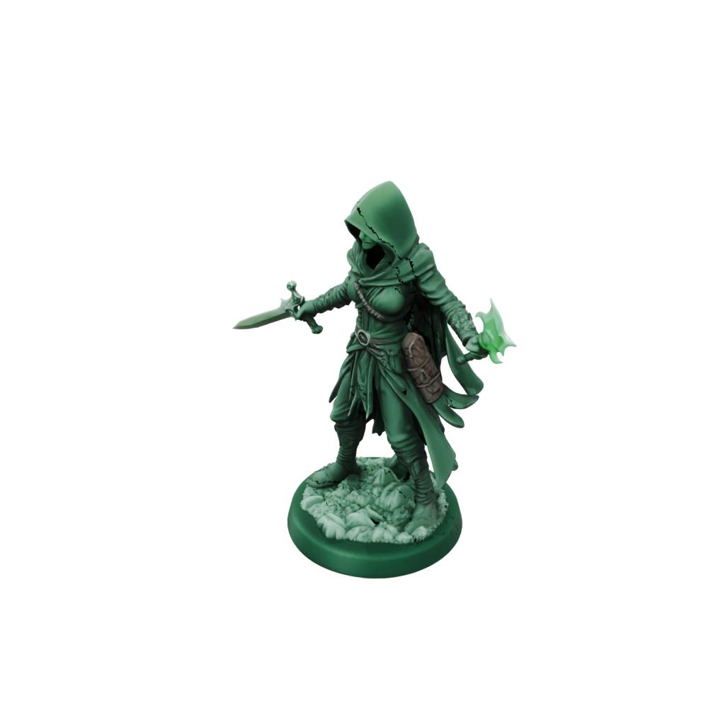 Glow Hooded Rogue With Daggers