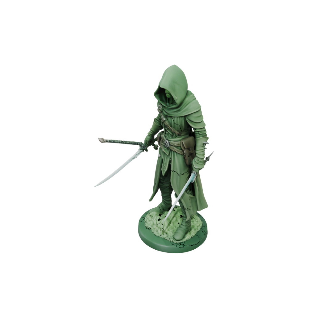 Glow Hooded Rogue With Daggers