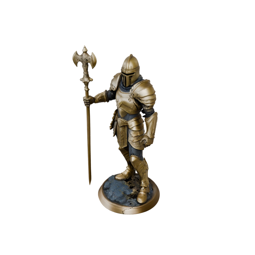 Gold Armored Paladin With War Maul