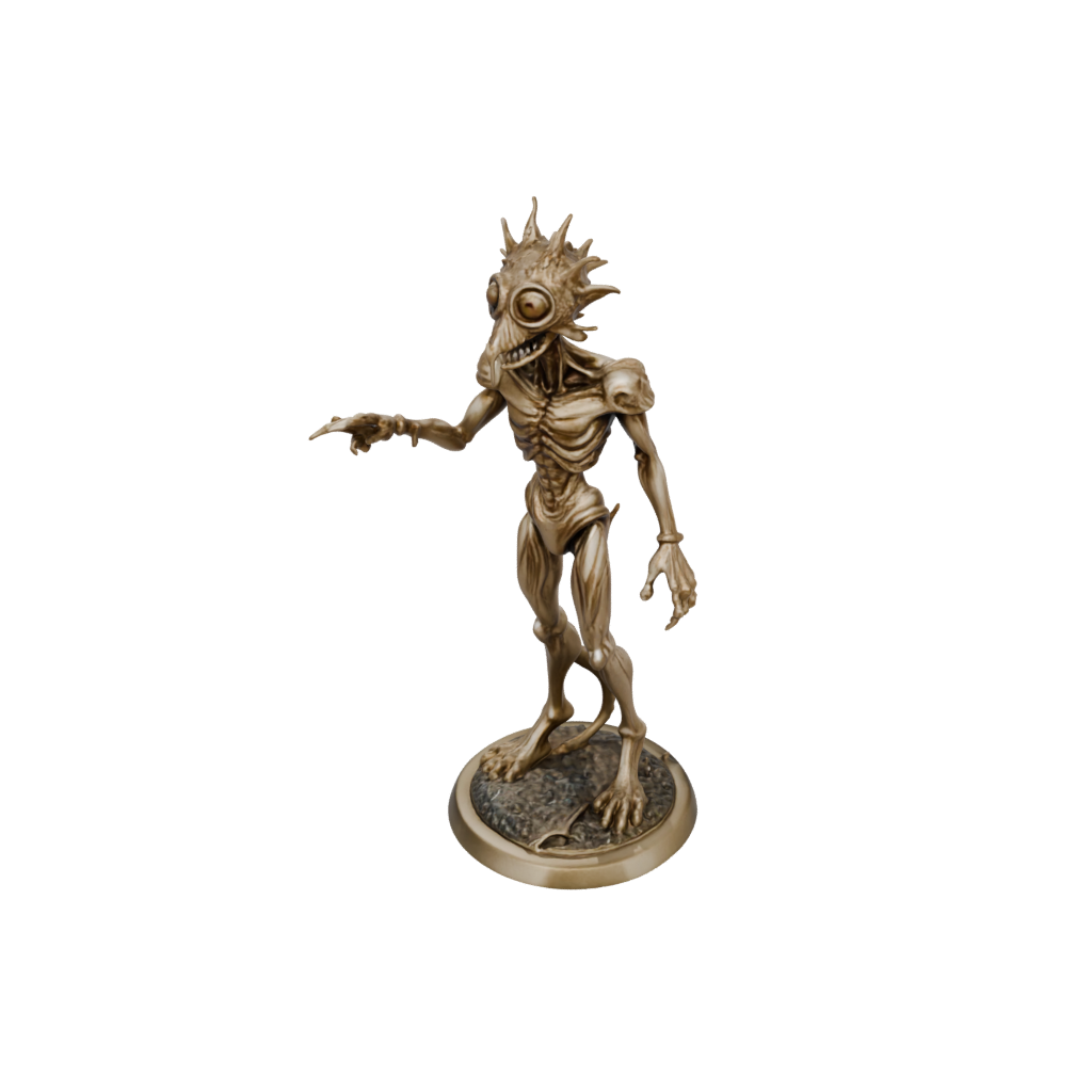 Gold Beholder-Style Floating Eye Tyrant
