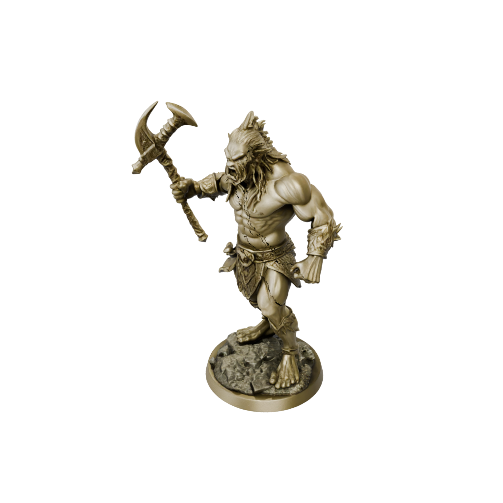 Gold Half-Orc Berserker