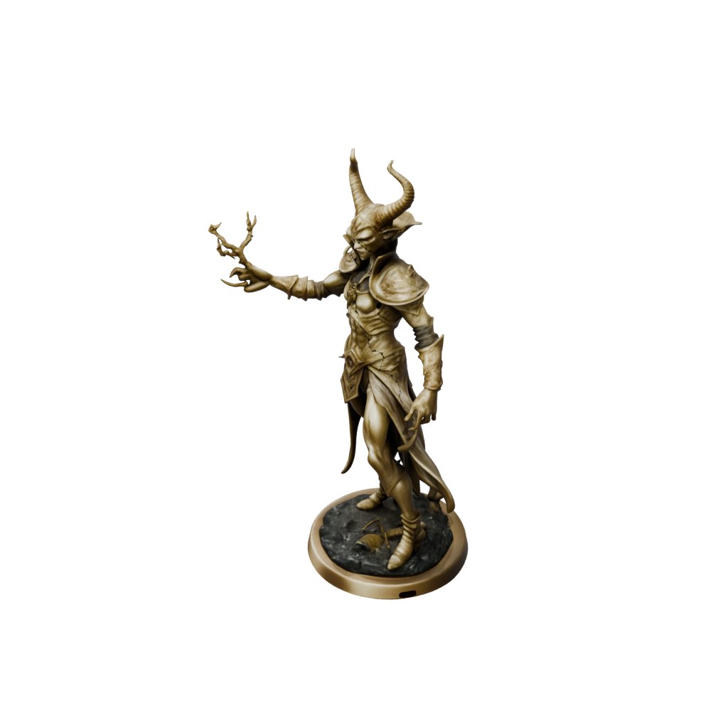 Gold Tiefling Warlock
