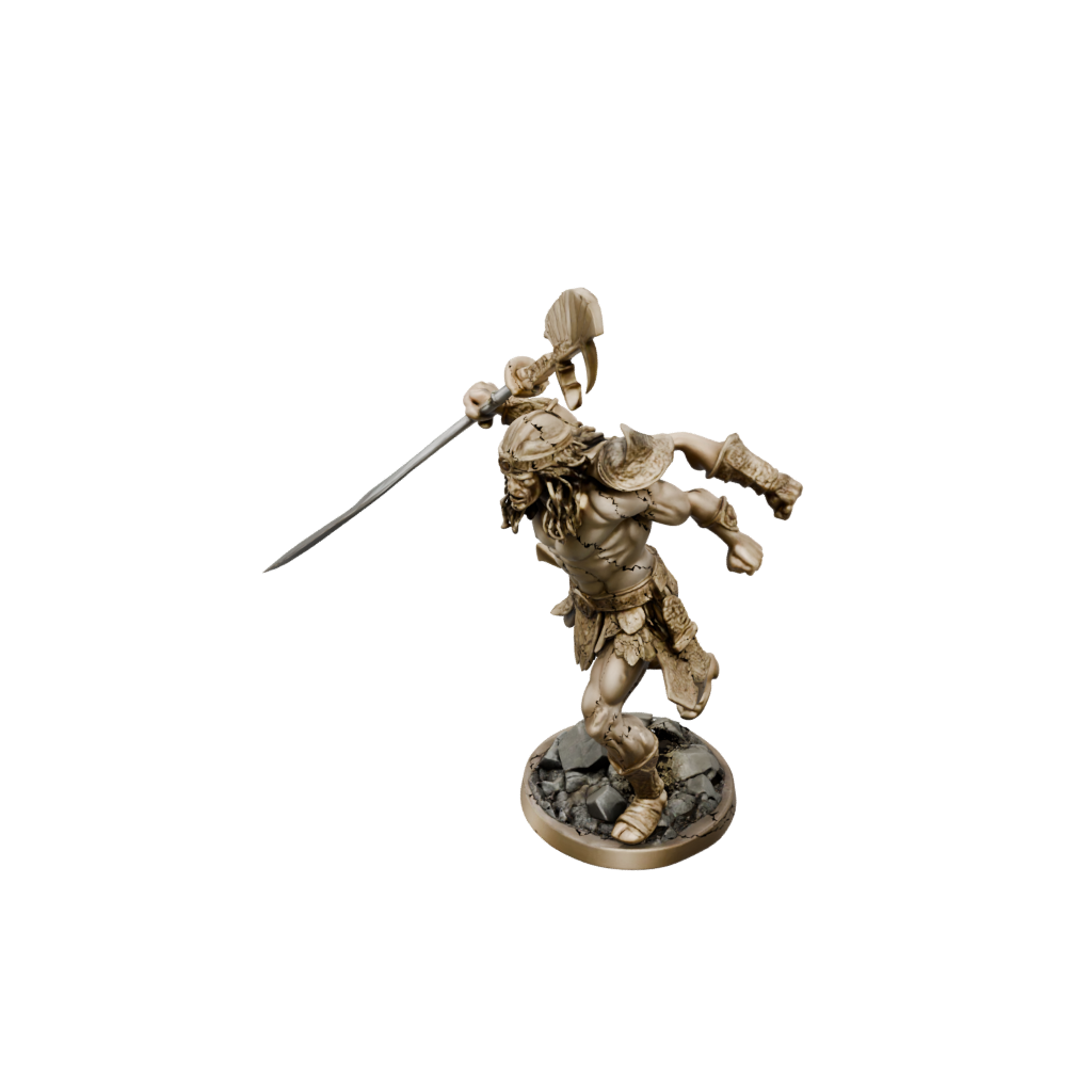 Gold Barbarian With Greatsword