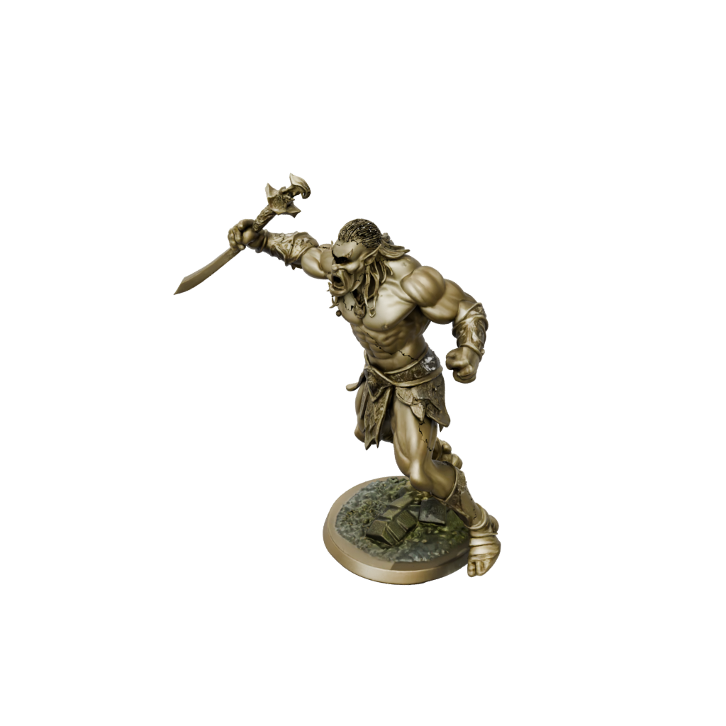 Gold Half-Orc Berserker