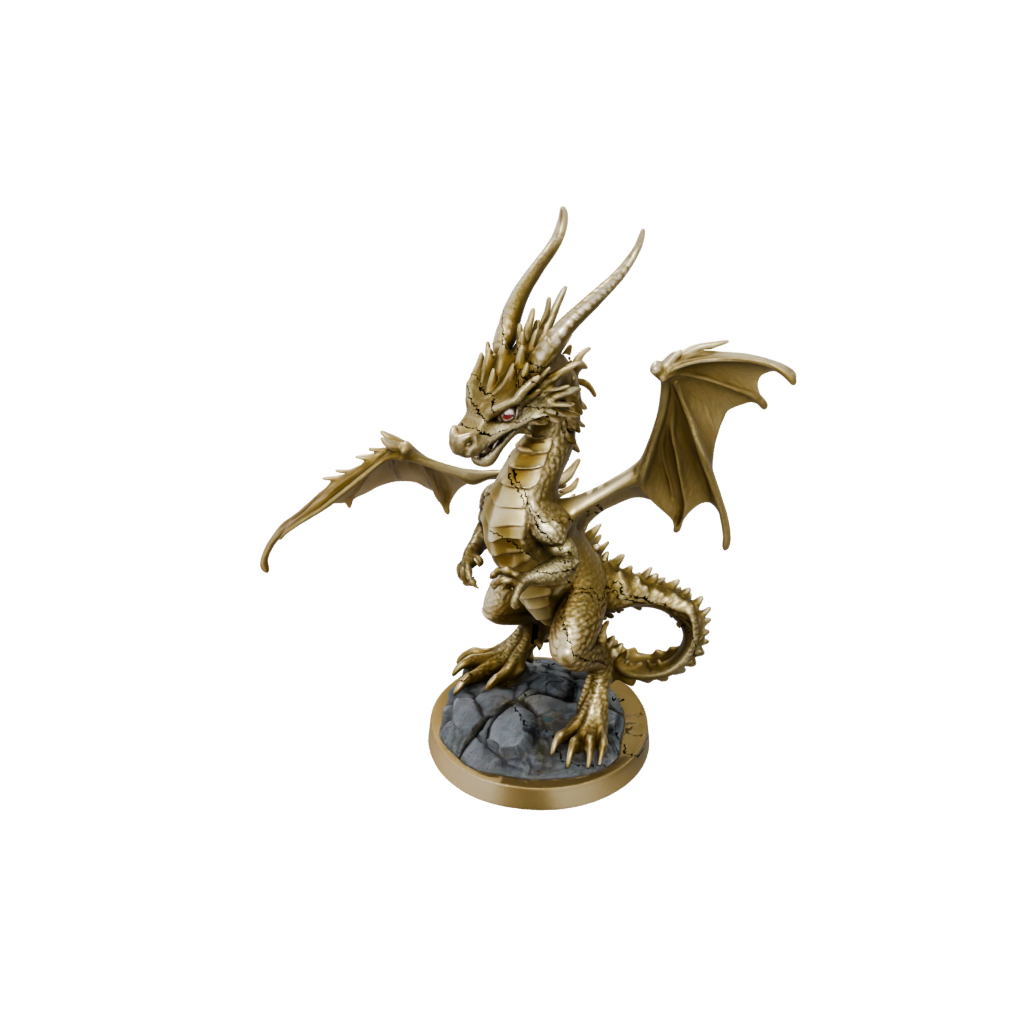 Gold Young Dragon Wyrmling