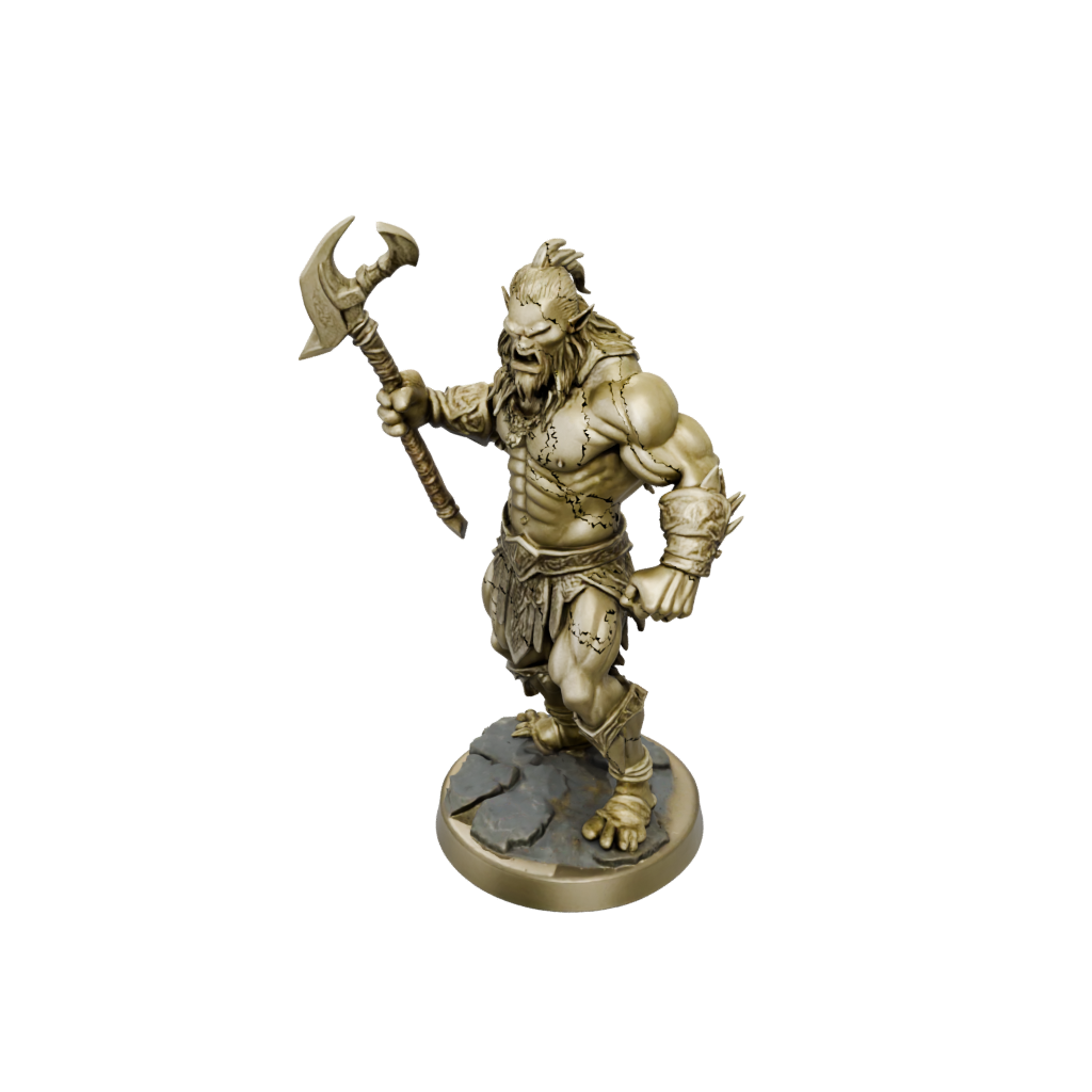 Gold Half-Orc Berserker