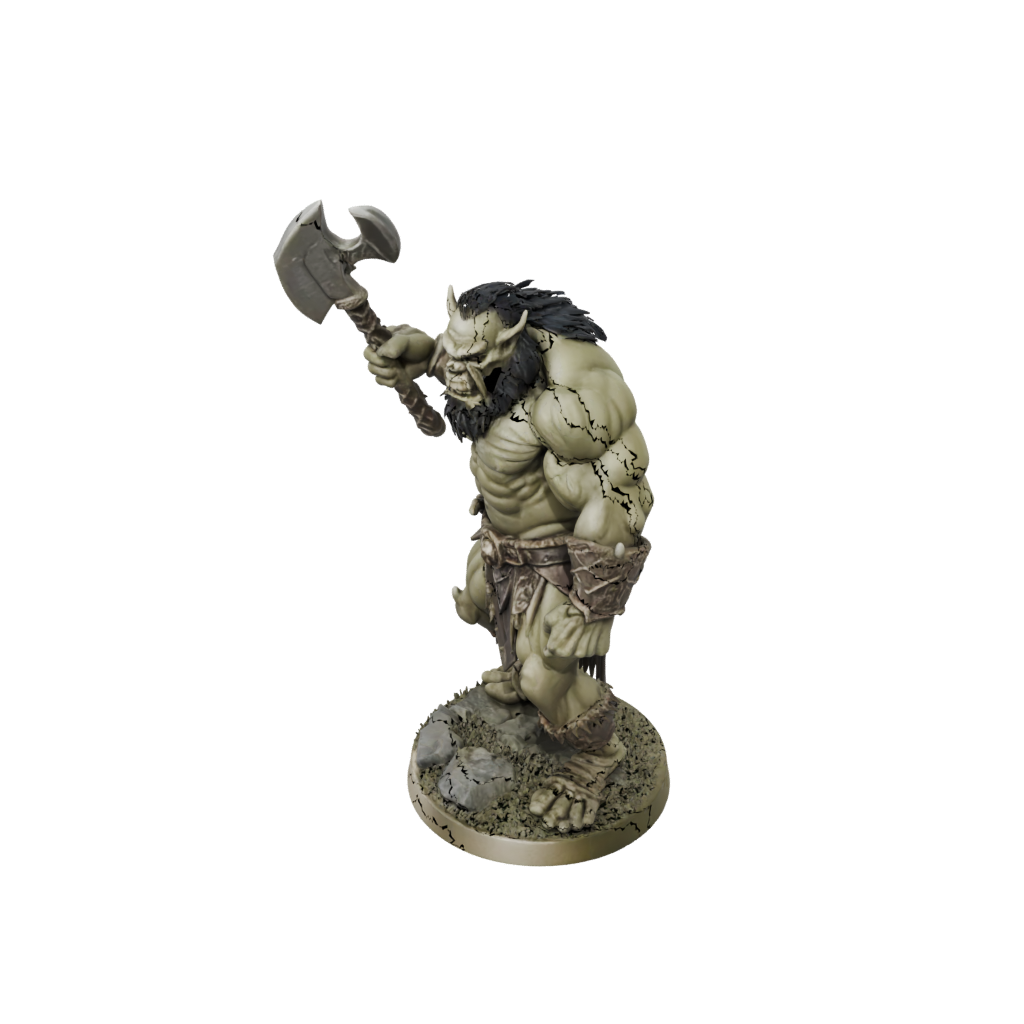 Gold Orc Brute With Cleaver