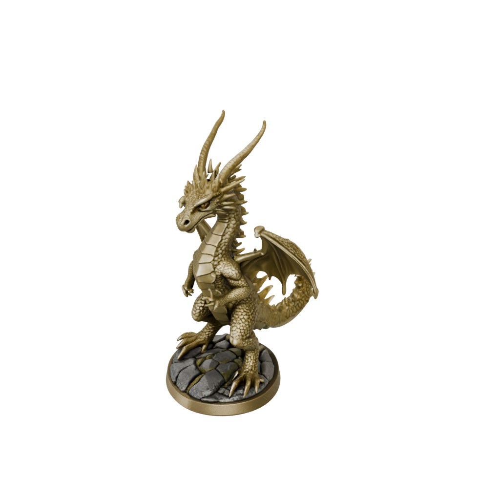 Gold Young Dragon Wyrmling