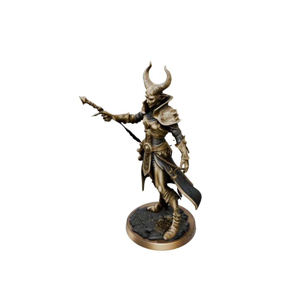 Gold Tiefling Warlock