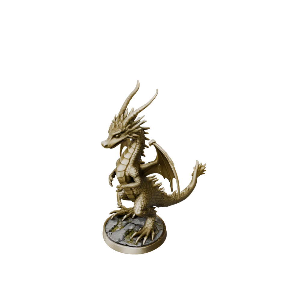 Gold Young Dragon Wyrmling