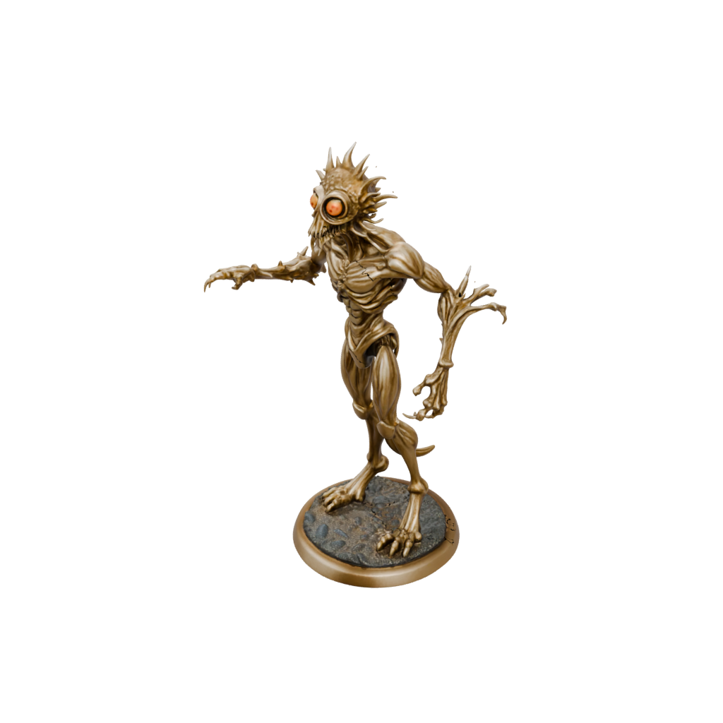 Gold Beholder-Style Floating Eye Tyrant