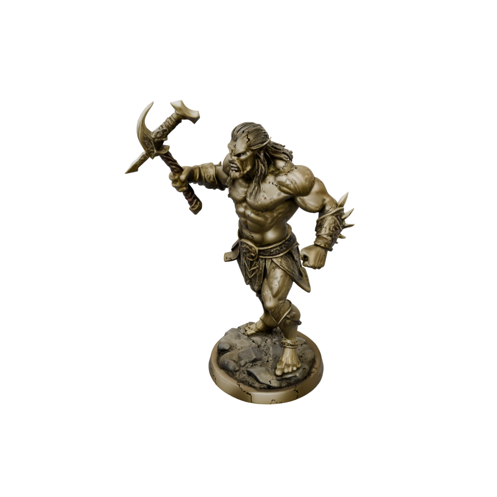 Gold Half-Orc Berserker