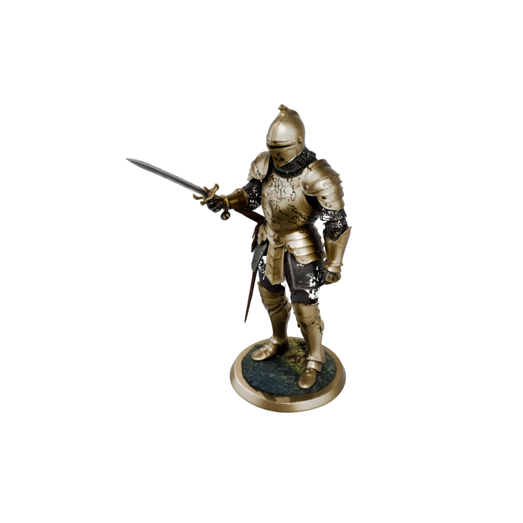 Gold Knight In Full Plate Armor