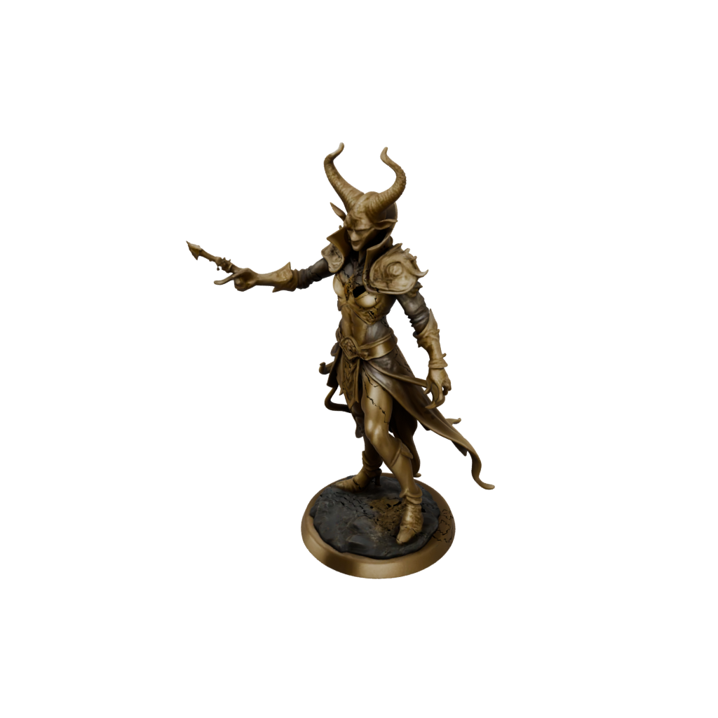 Gold Tiefling Warlock