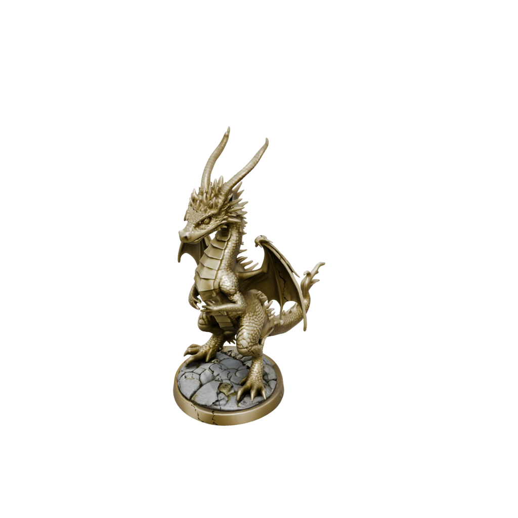 Gold Young Dragon Wyrmling