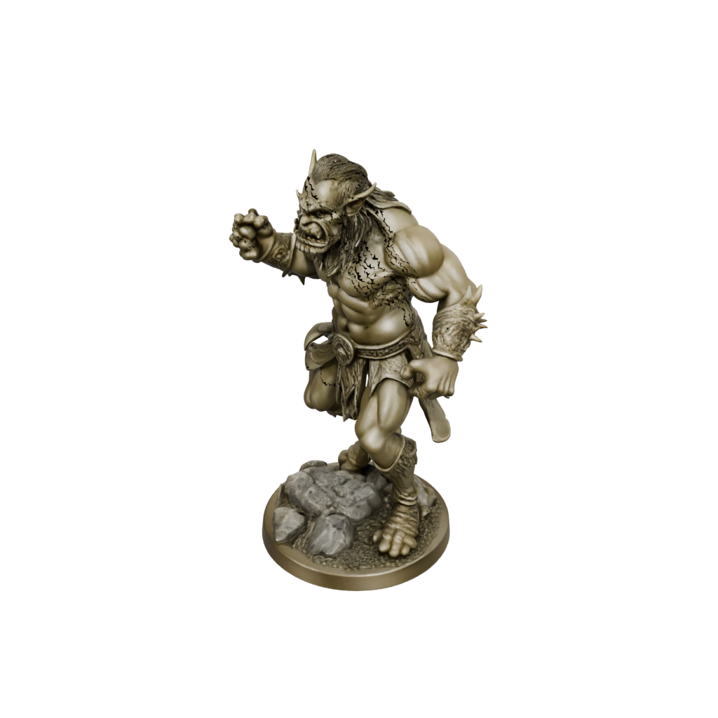 Gold Half-Orc Berserker