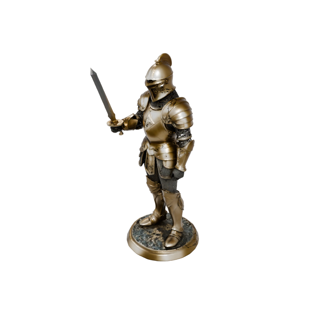 Gold Knight In Full Plate Armor