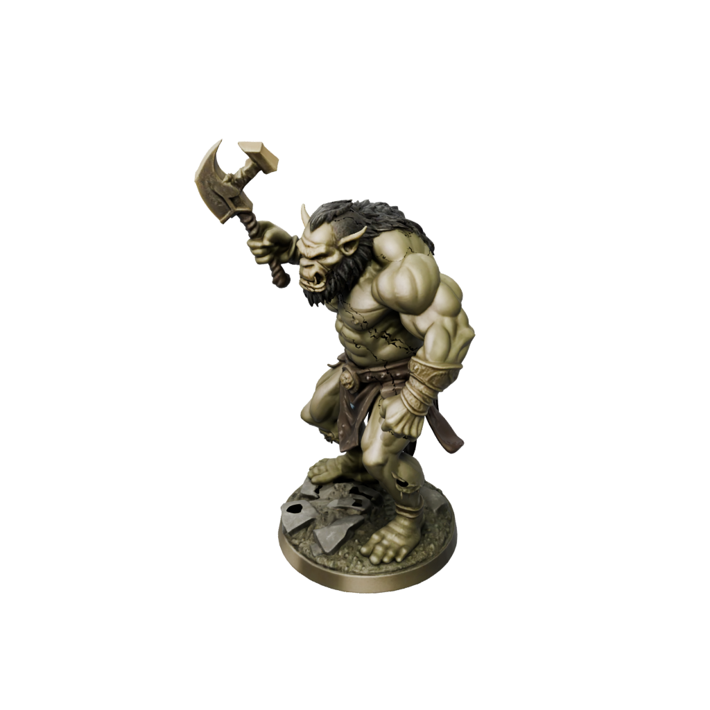 Gold Orc Brute With Cleaver