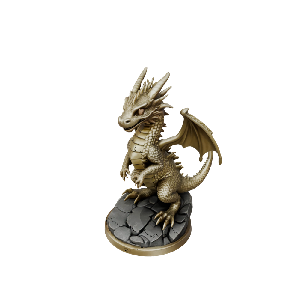 Gold Young Dragon Wyrmling