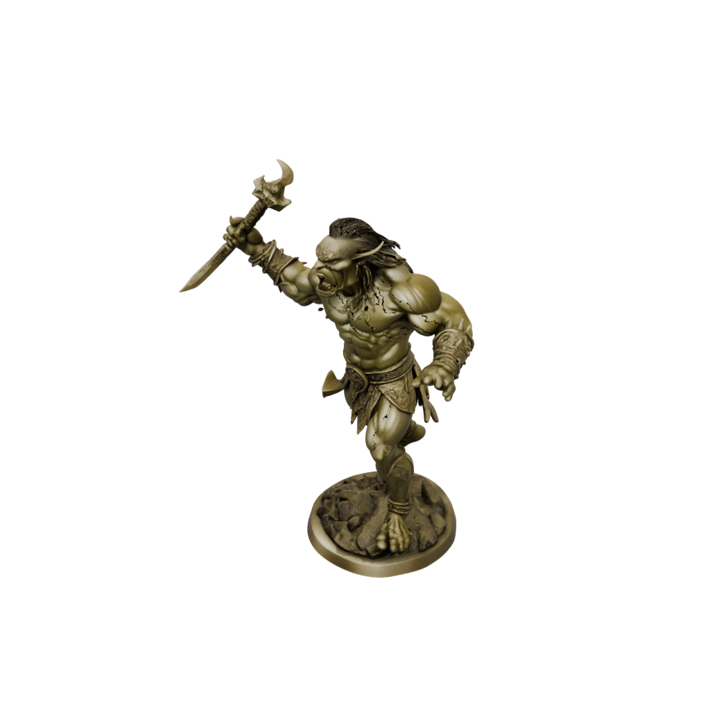 Gold Half-Orc Berserker