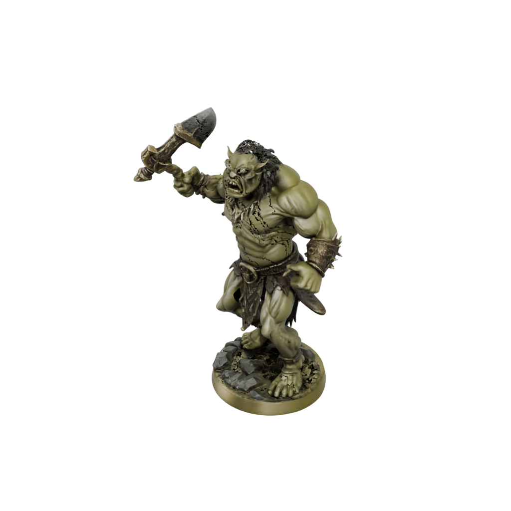 Gold Orc Brute With Cleaver