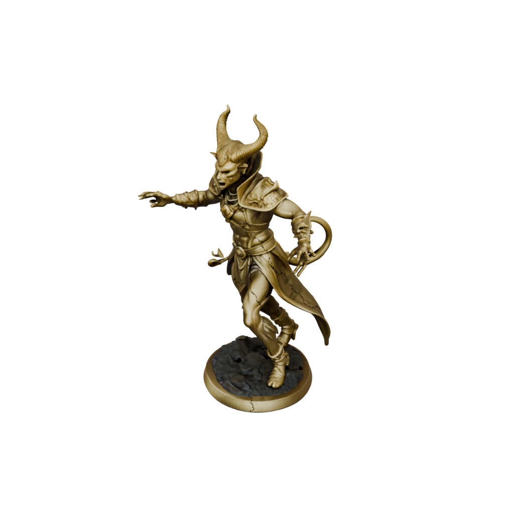 Gold Tiefling Warlock