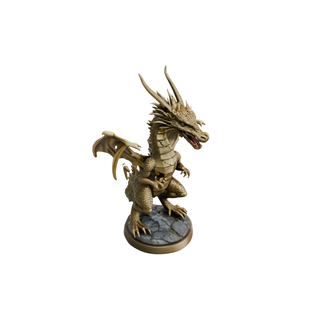 Gold Young Dragon Wyrmling