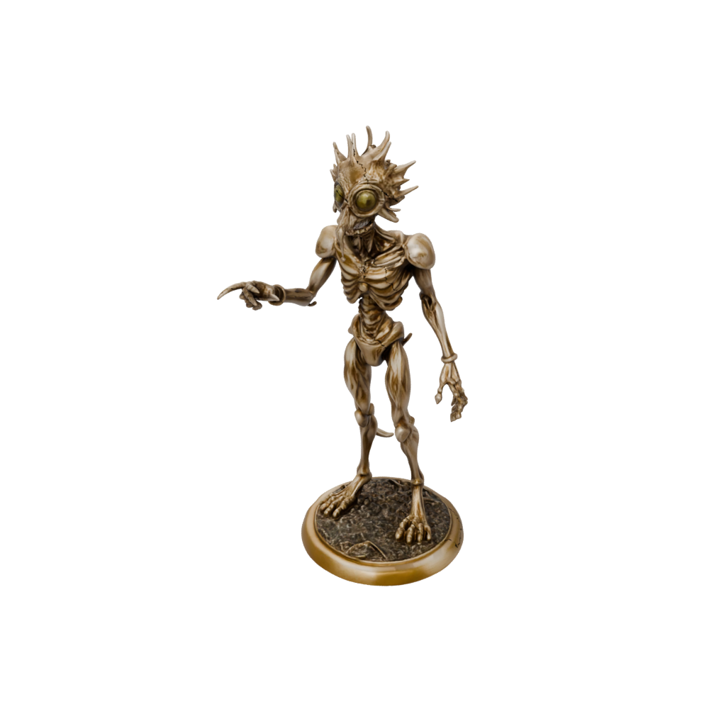 Gold Beholder-Style Floating Eye Tyrant