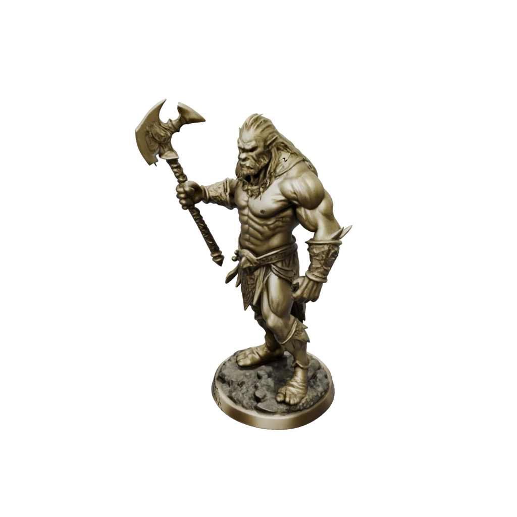 Gold Half-Orc Berserker